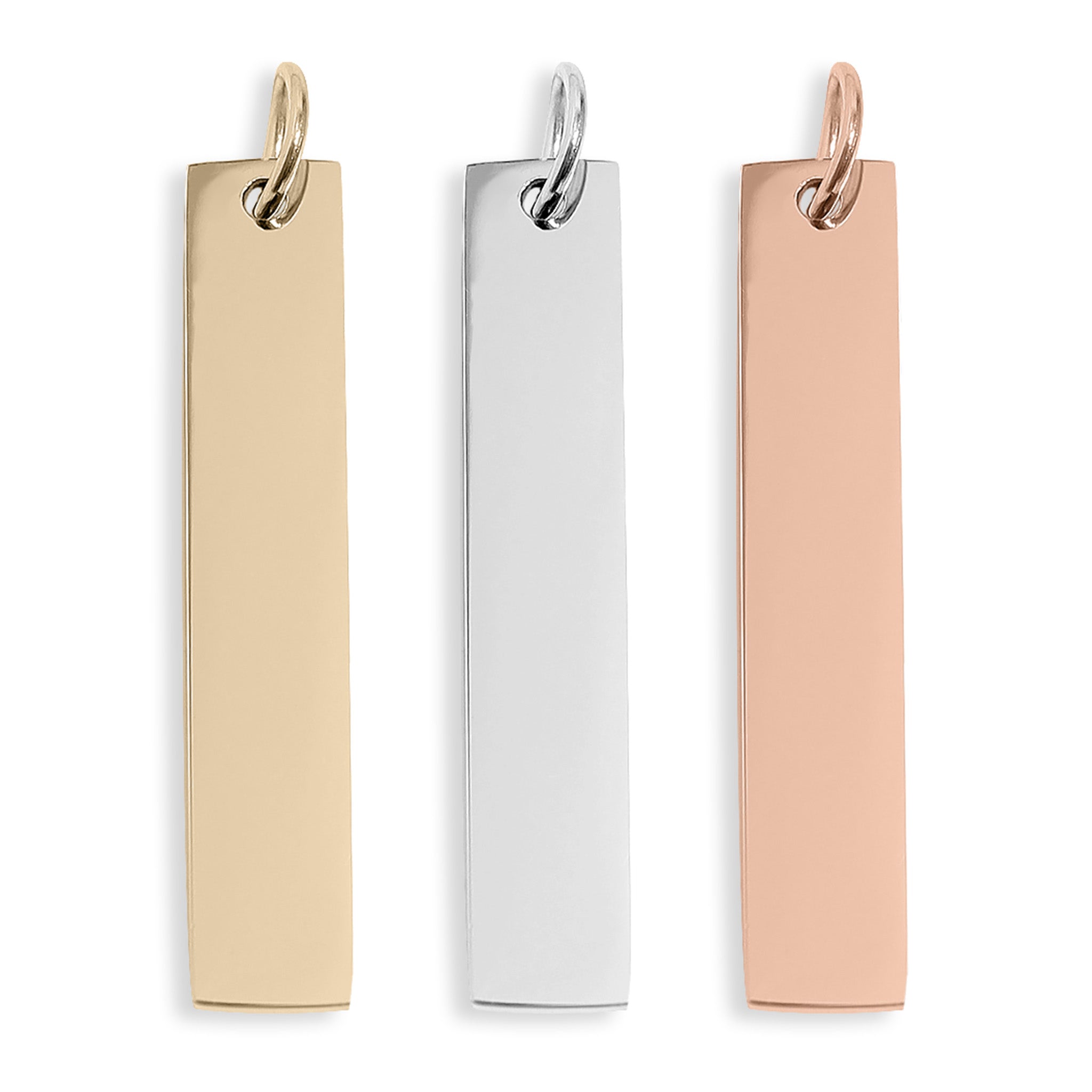 18K Gold PVD Stainless Steel Vertical Blank Bar Pendant / SBB0024、mySite、dreamappss