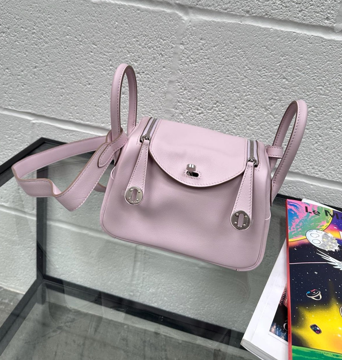 Hermès Mini Lindy Mauve Swift Mauve PHW、mySite、garminoutage.com