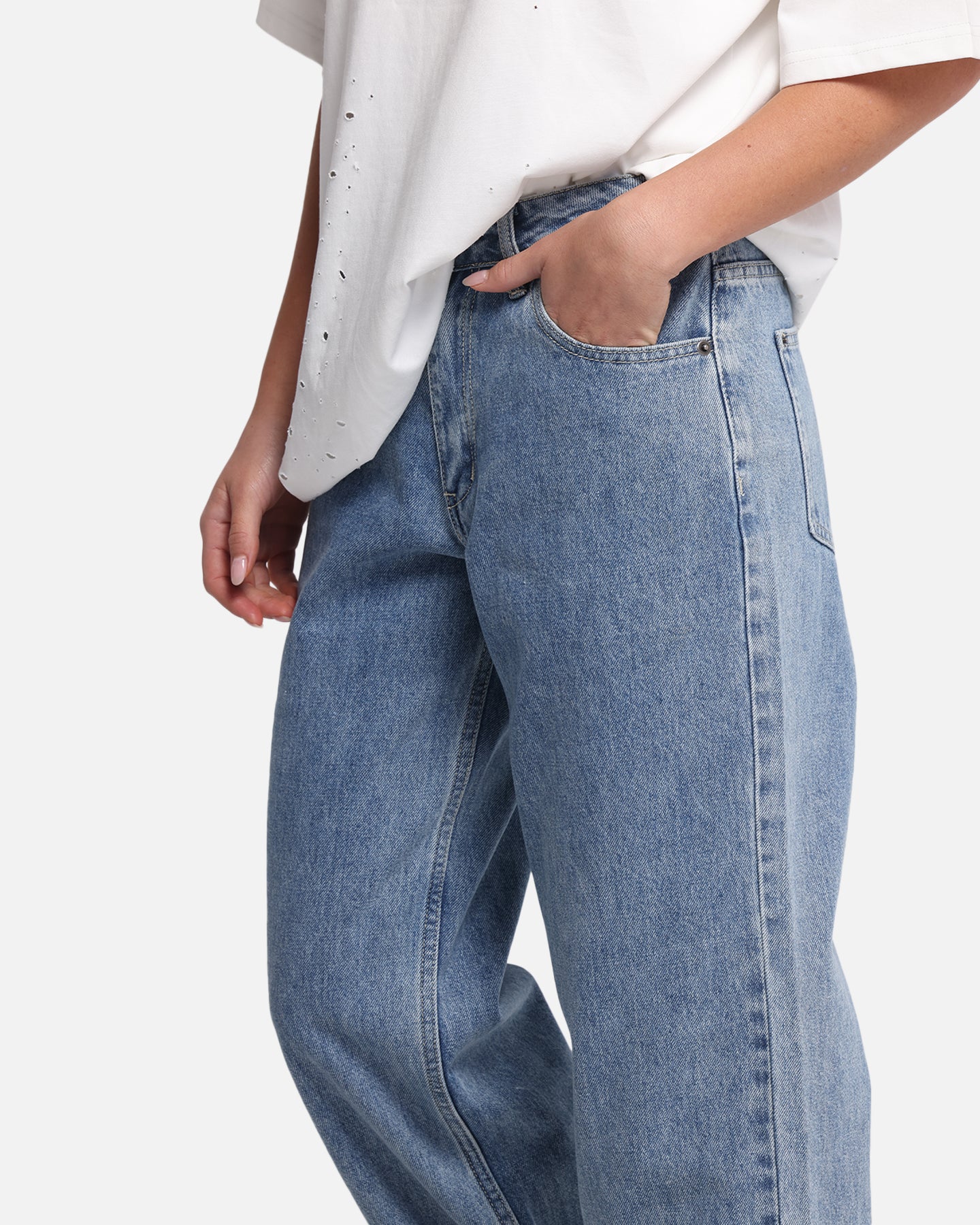 XXIII Women's Baggy Jeans Blue Denim、mySite、zt4zffjzw