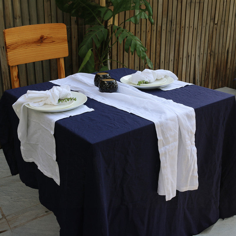 Pure Linen Table Runners | White、mySite、camillekostekn