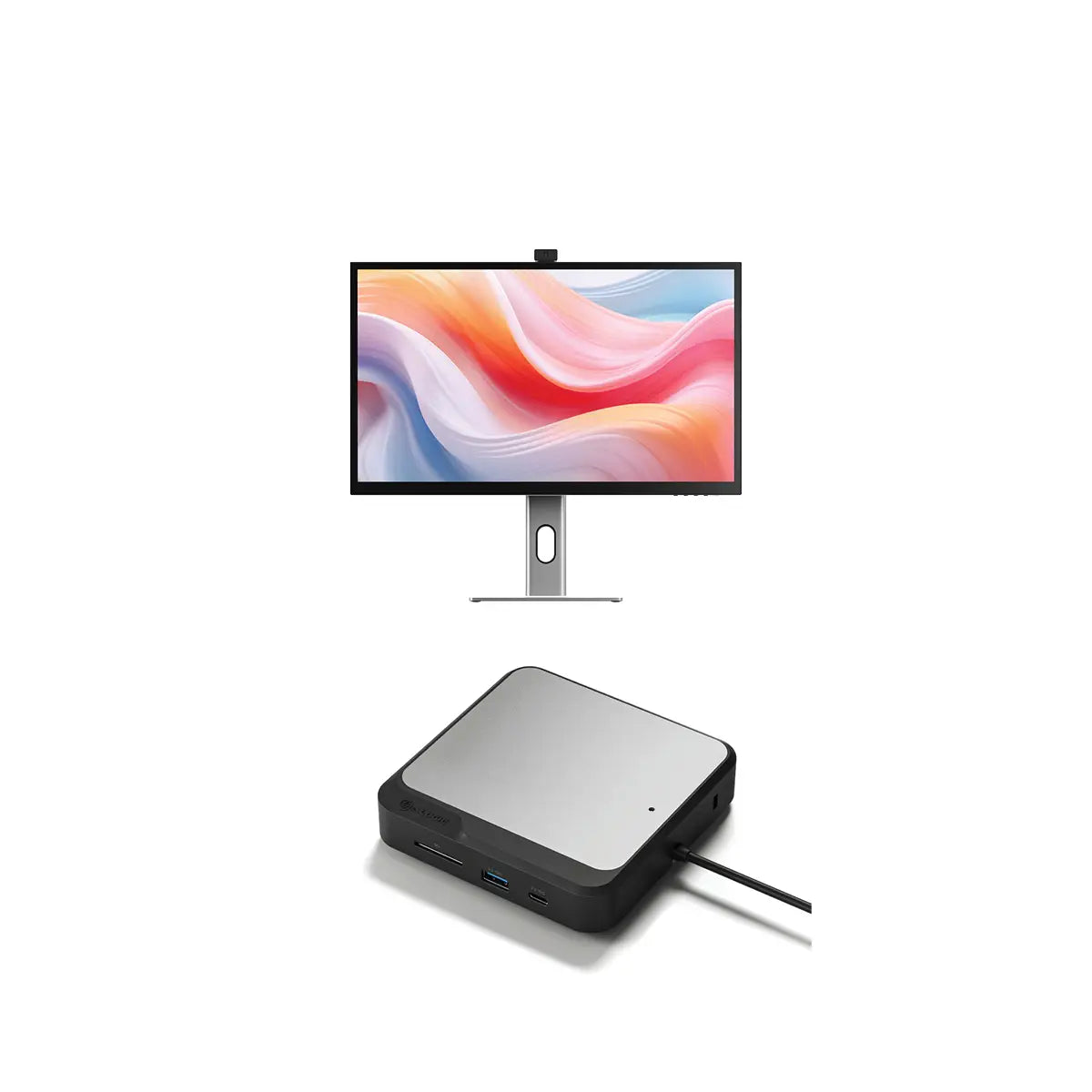 Clarity Pro 27 UHD 4K Monitor with 65W PD and Webcam + Dual 4K Universal Docking Station _ HDMI Edition、mySite、fannypackpong