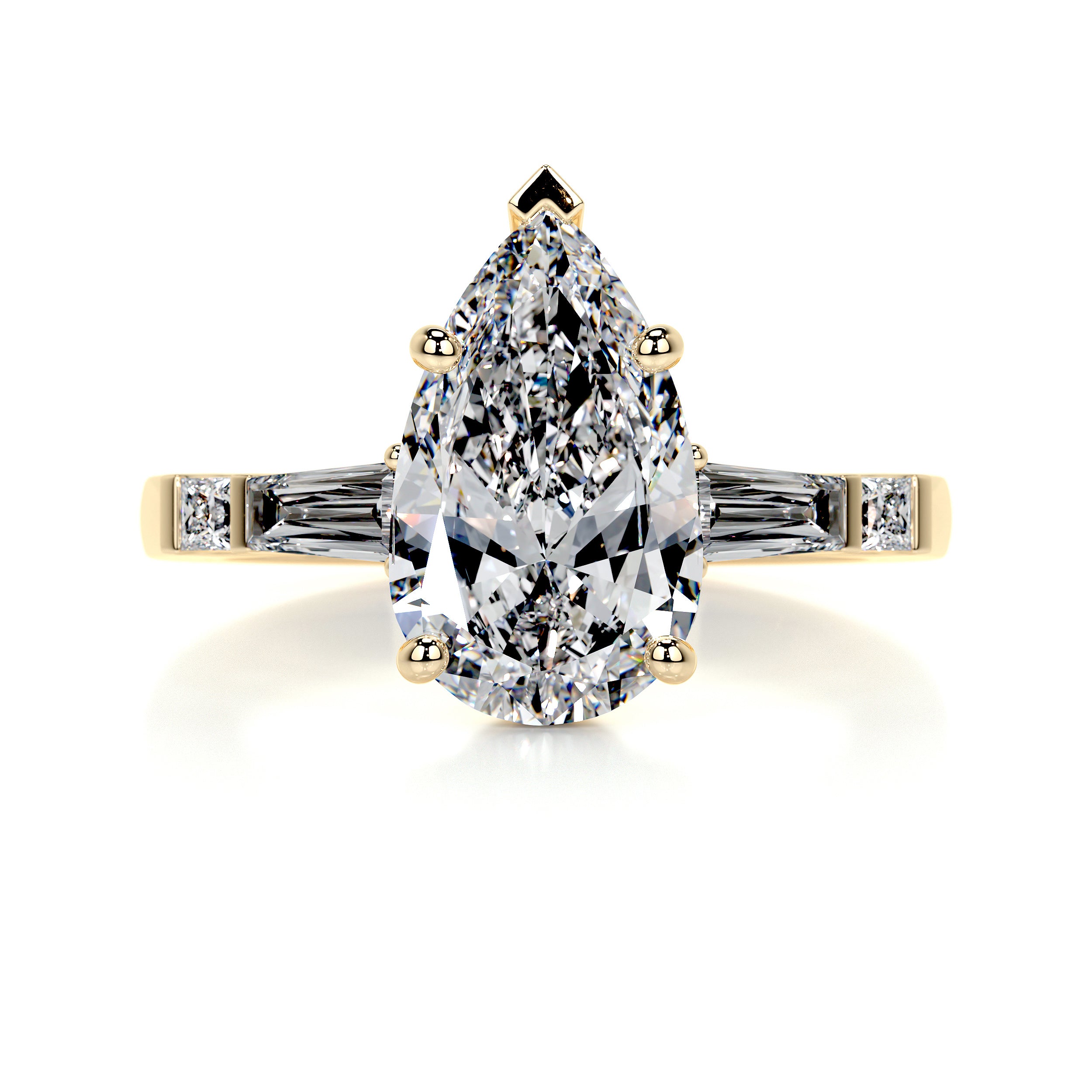 Keyshawna Diamond Engagement Ring -18K Yellow Gold、mySite、hinf8tx79