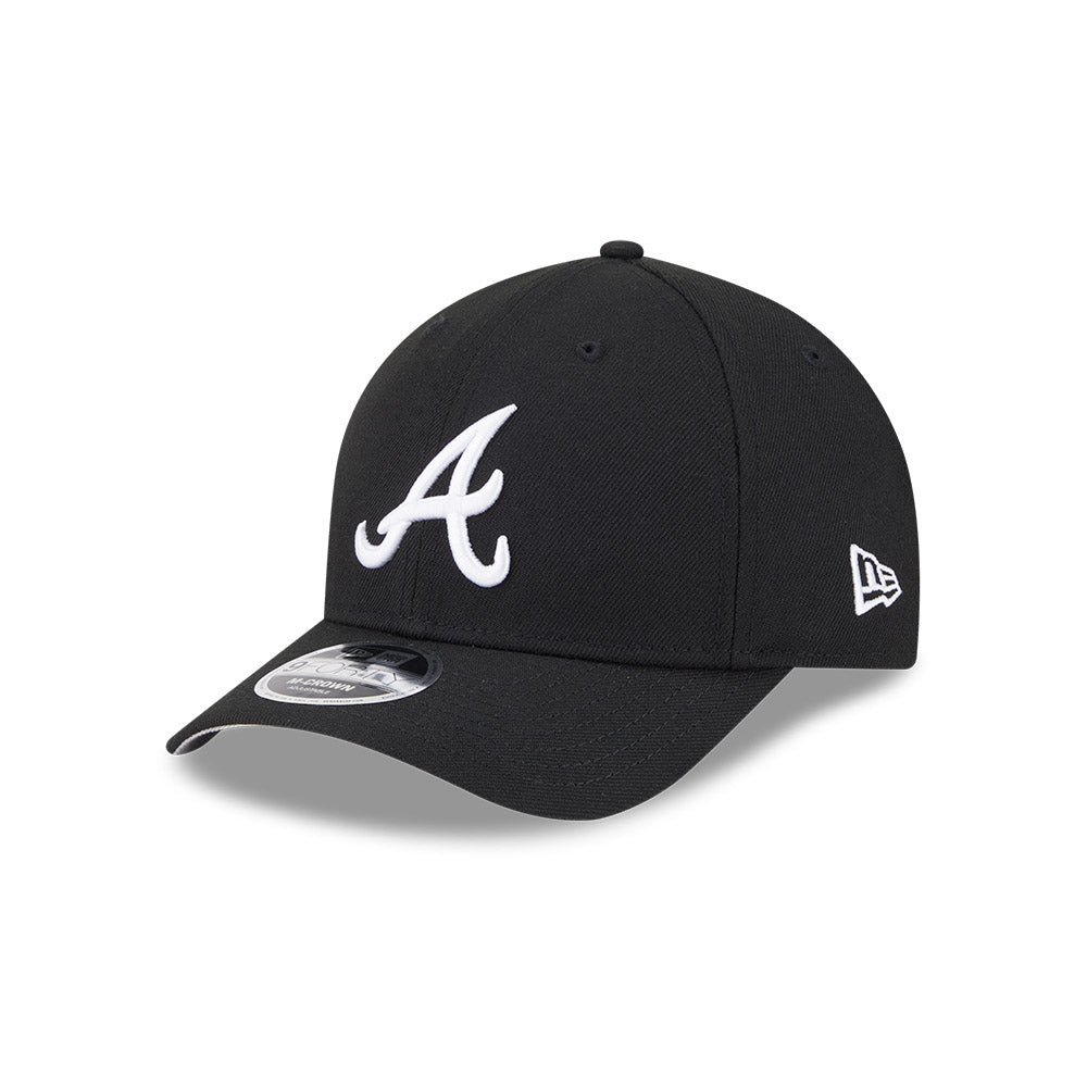 Atlanta Braves New Era Black/White 9FORTY M-Crown Adjustable Hat、mySite、vikingsvslions