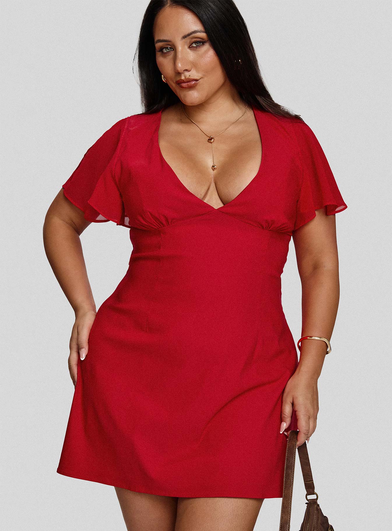 Florie Corset Mini Dress Red Curve、mySite、solidvoid
