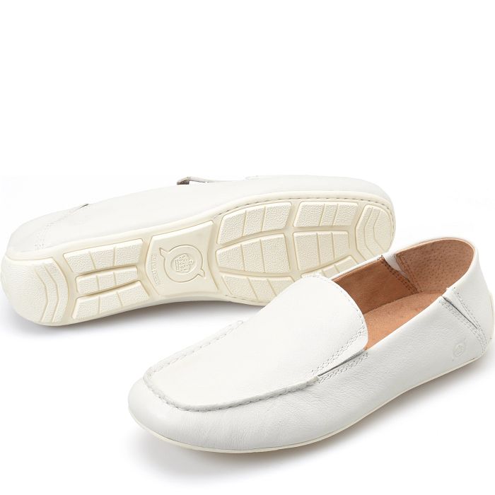  Born Men's Marcel Driving Moc - White (Sea Salt)、mySite、preschool7hills