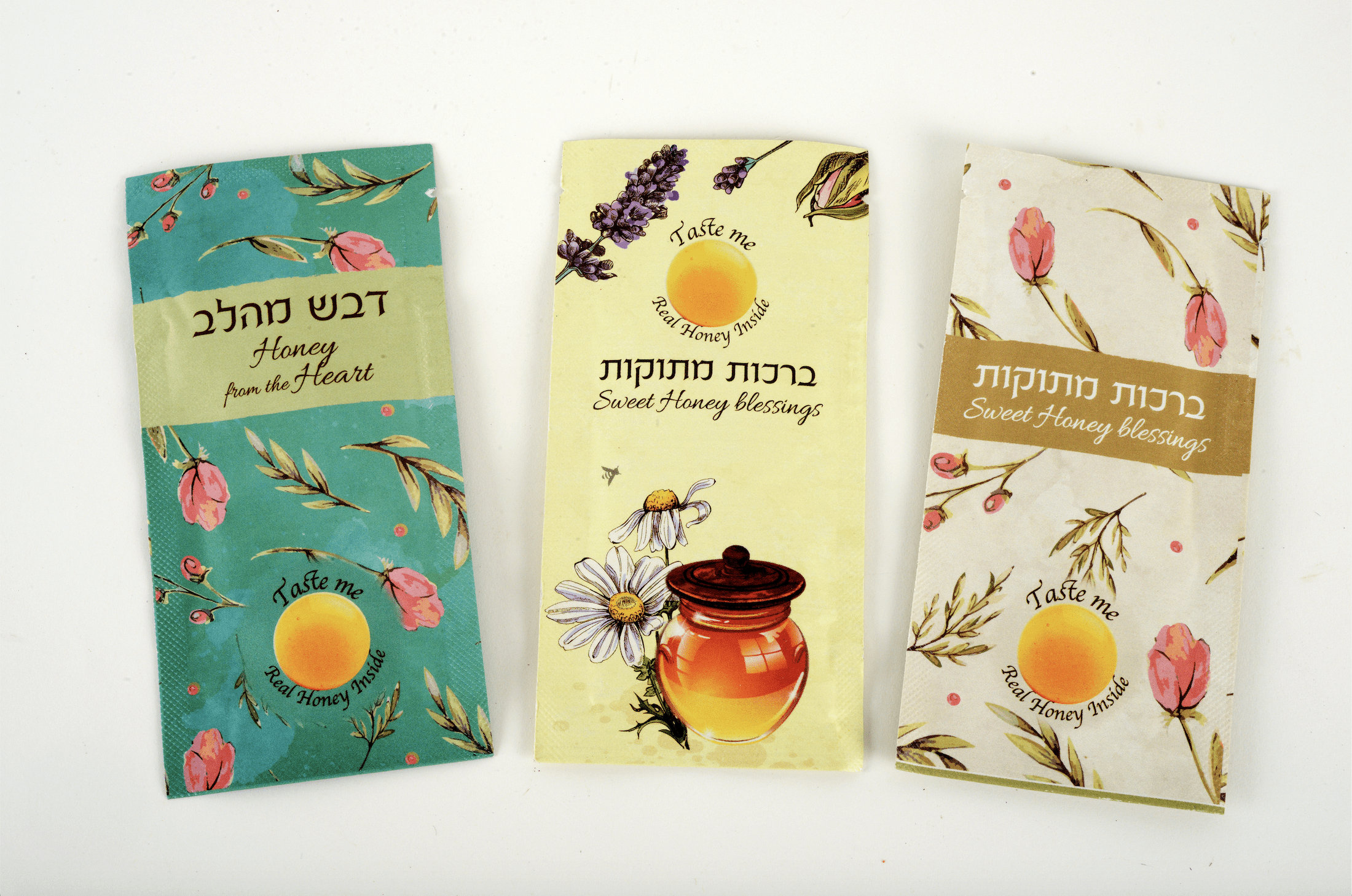 Tastable Rosh Hashanah Honey Cards - Set of 5 Packets、mySite、topwebapps