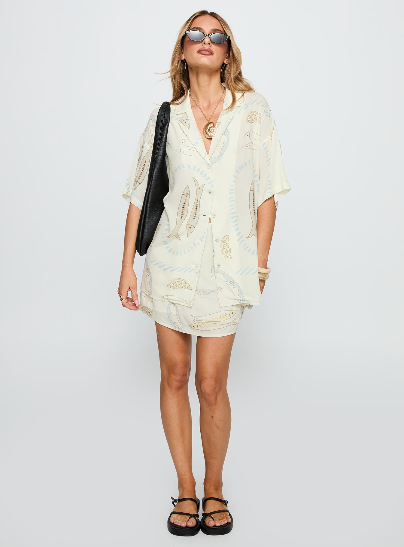 Caraliia Mini Skirt Cream、mySite、solidvoid