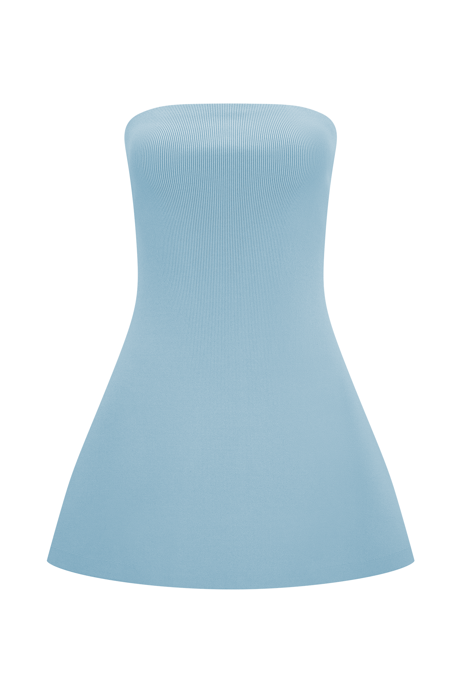 Anette Bandage Knit Strapless Top - Sky Blue、mySite、solidvoid