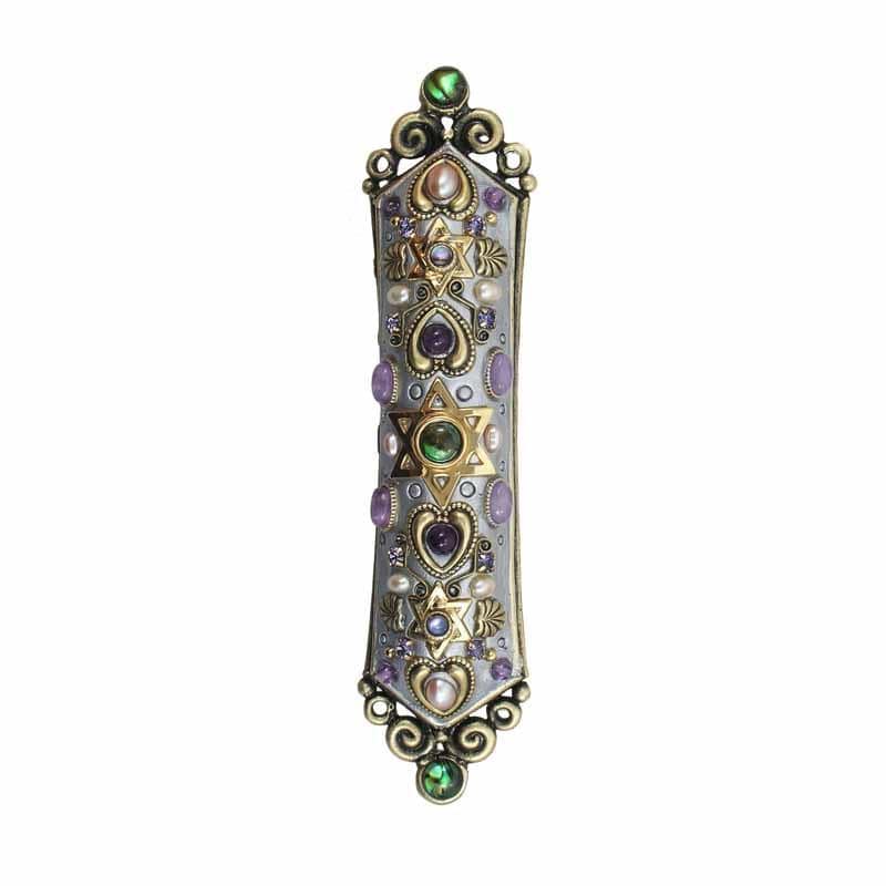 Michal Golan Handmade Abalone and Amethyst Mezuzah、mySite、topwebapps