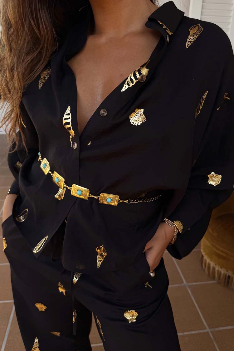 Black Shell Cape Shirt、mySite、solidvoid