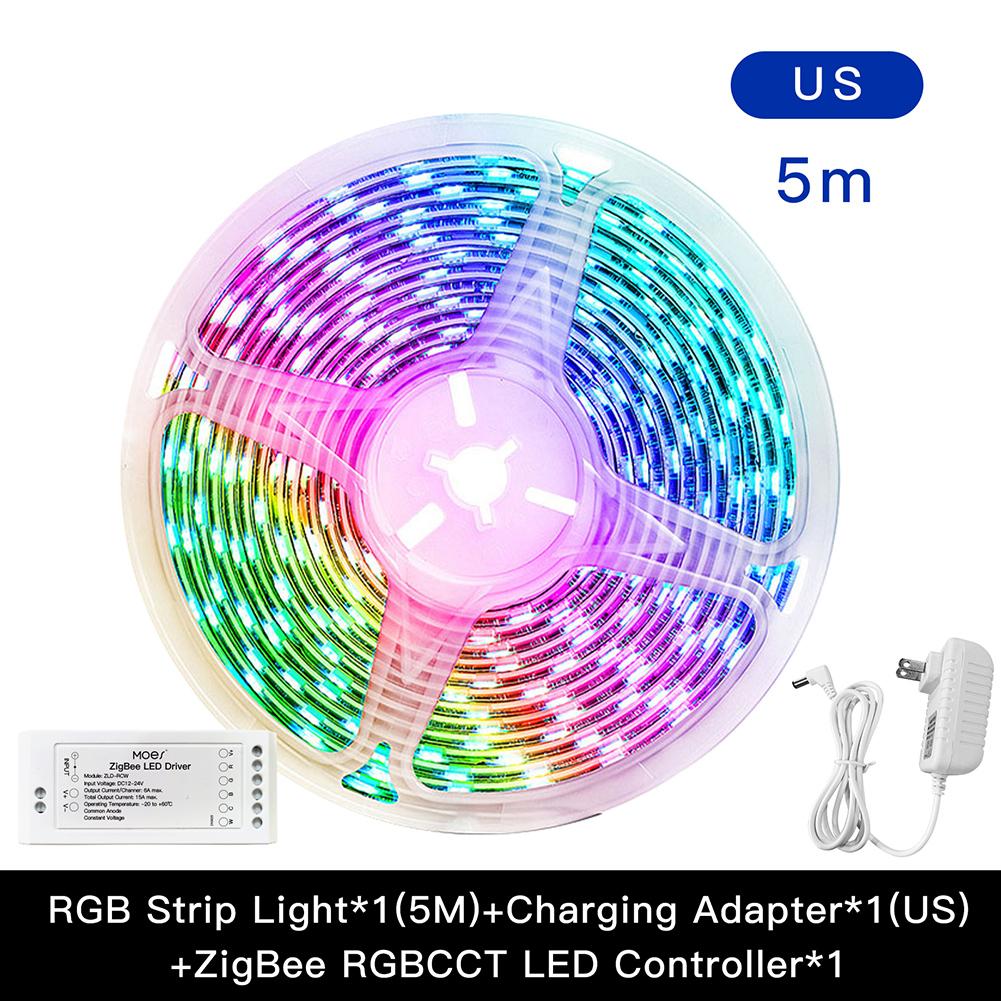 MOES ZigBee RGB Strip Light Multicolor LED Strip CCT LED Controller Plus Brightness Adjustable、mySite、fannypackpong
