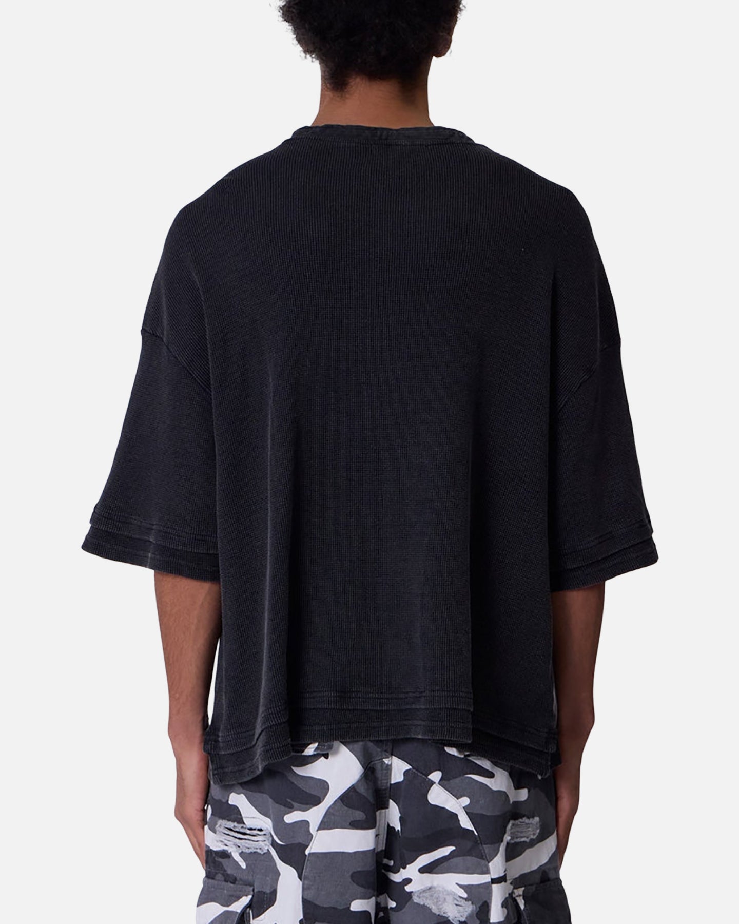 MNML Double Layer Acid Washed T-Shirt Black、mySite、zt4zffjzw