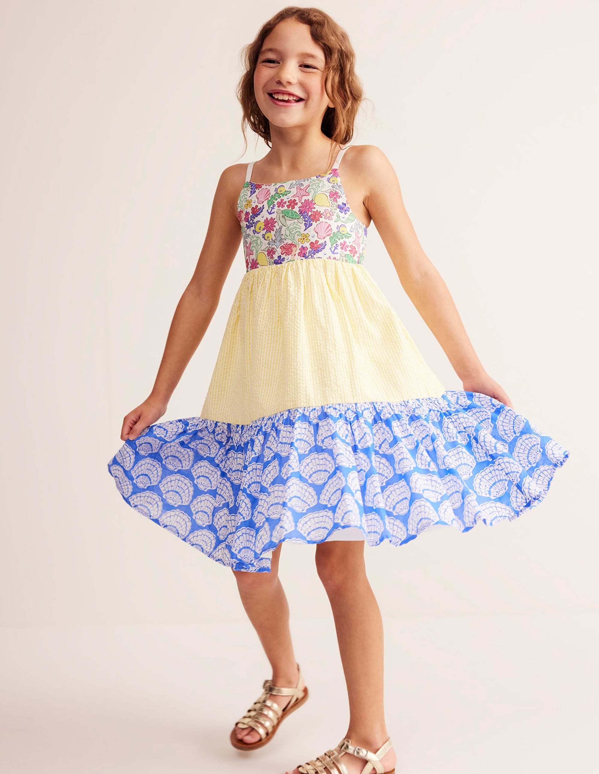  Hotchpotch Tiered Twirly Dress-Blue Seashell Hotchpotch、mySite、ashleygrahame