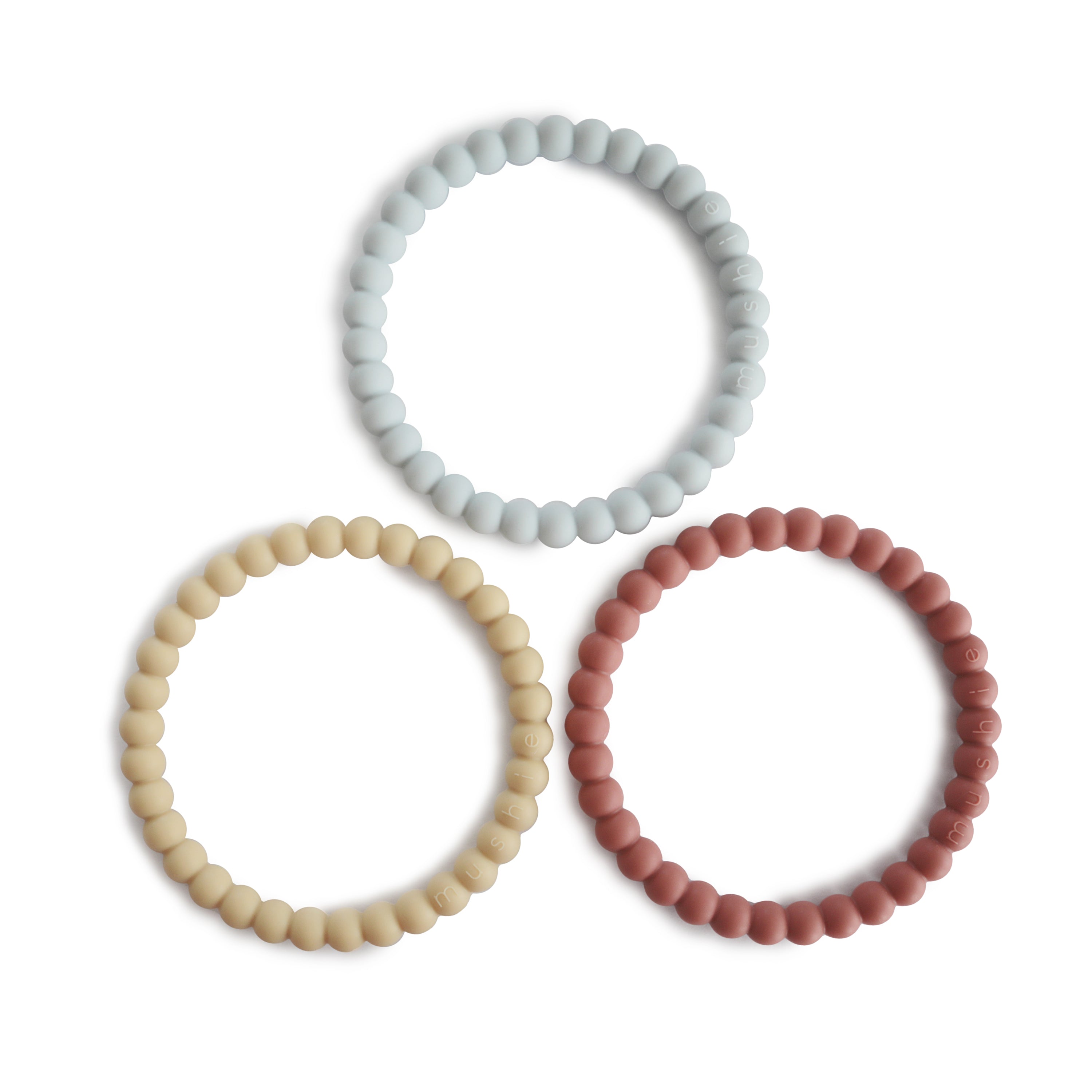Pearl Teething Bracelet 3-Pack - Mellow/Terracotta/Periwinkle、mySite、g9winljtr