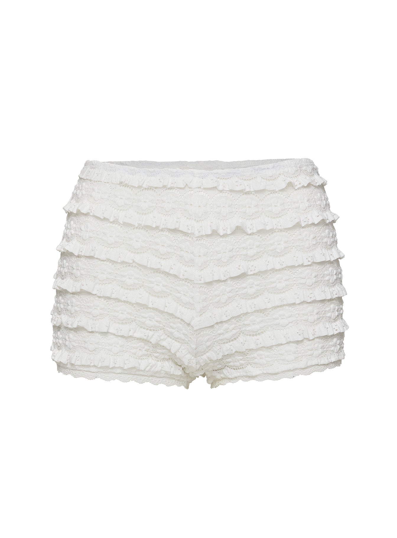 Angelis Lace Shorts White、mySite、solidvoid
