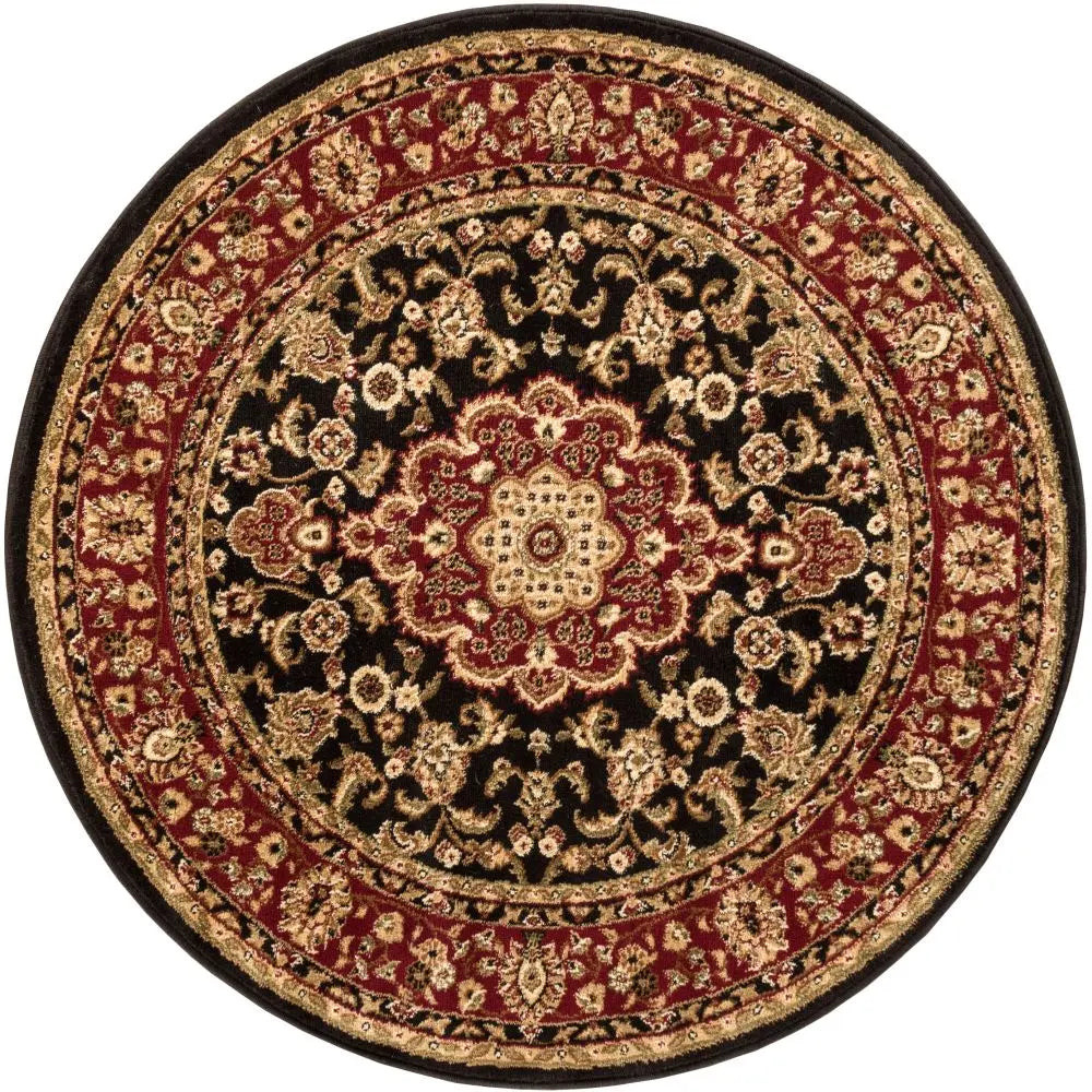 Medallion Kashan Black Traditional Rug、mySite、gigharbornorthrealestate