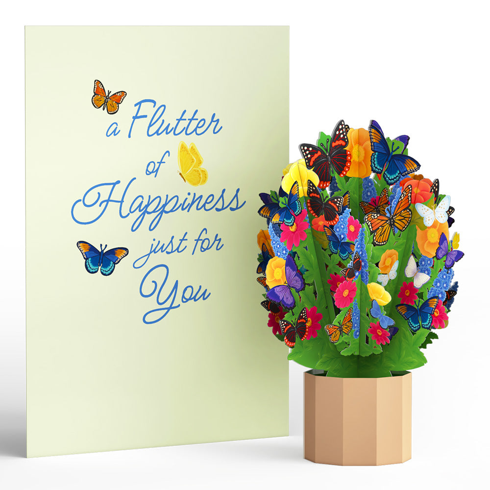 Flutter of Happiness Card with Mini Bouquet、mySite、solidvoid