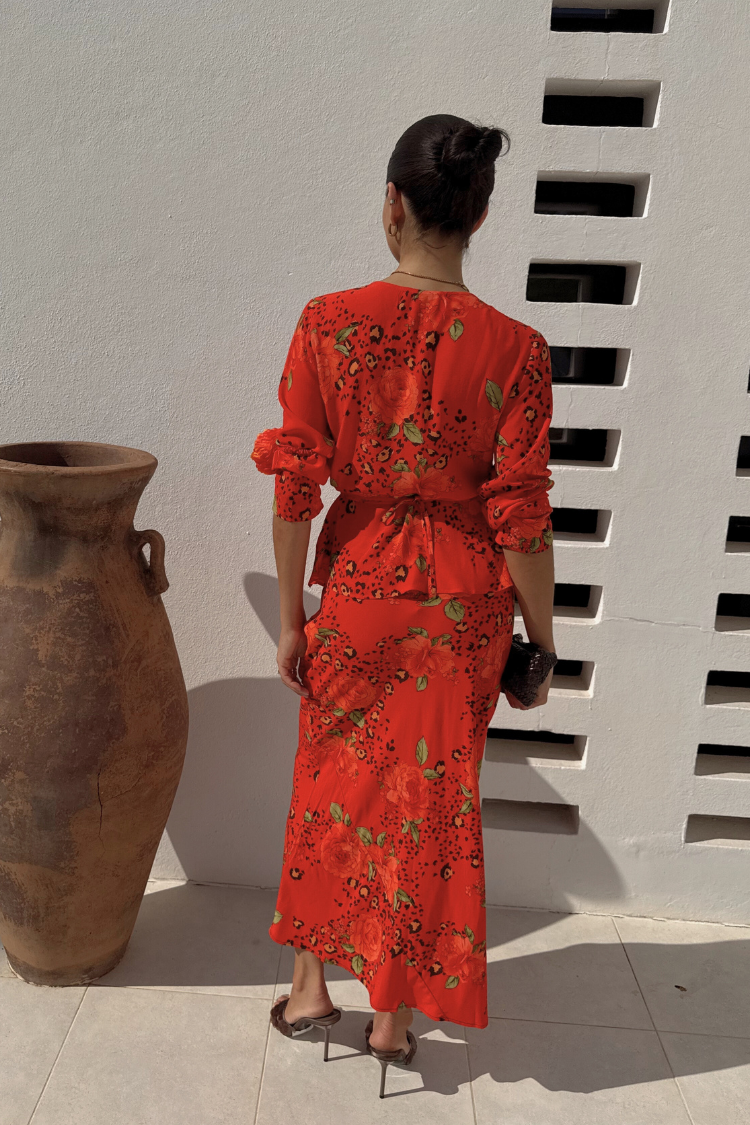 Rosie Long Sleeve Wrap Top、mySite、solidvoid