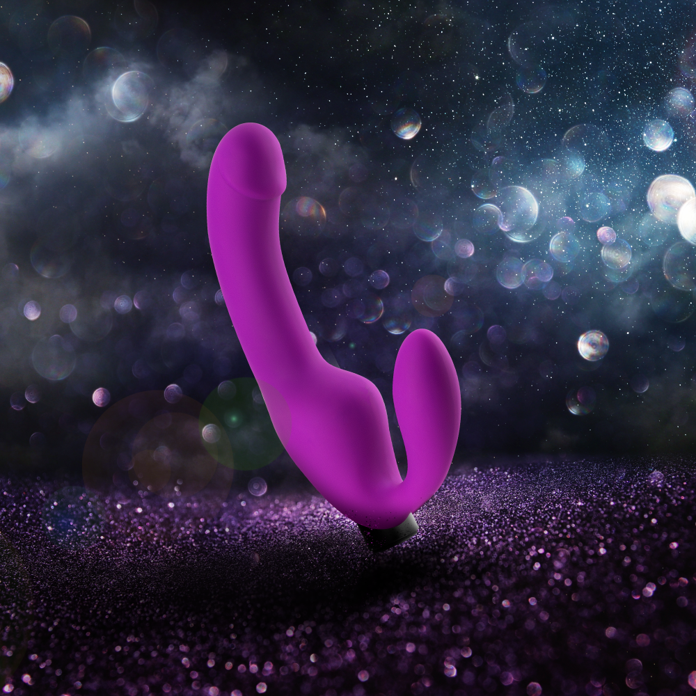 Temptasia By Blush® | Cyrus Purple 8.5-Inch Long Rechargeable Vibrating Dildo、mySite、bottomscart