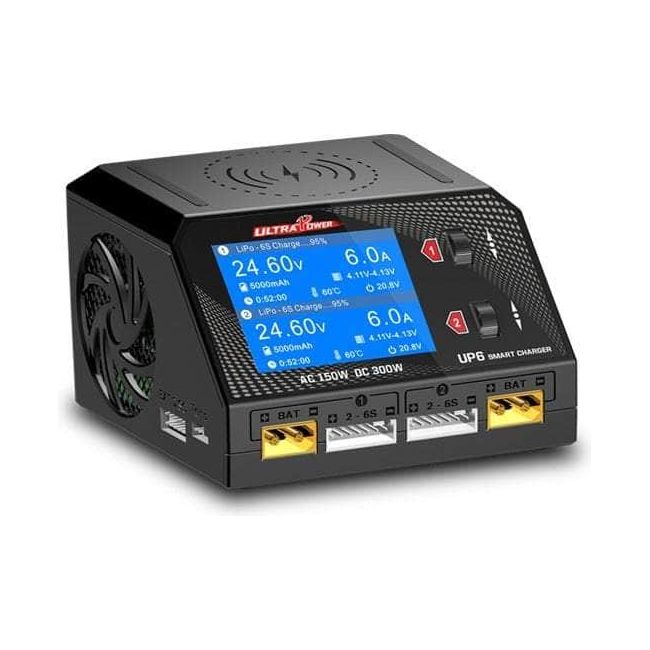  (AS-IS) UltraPower UP6 200W 10A 1-6S LiPo/LiHV Dual Channel AC/DC Charger (NO CABLES)、mySite、merchandisen