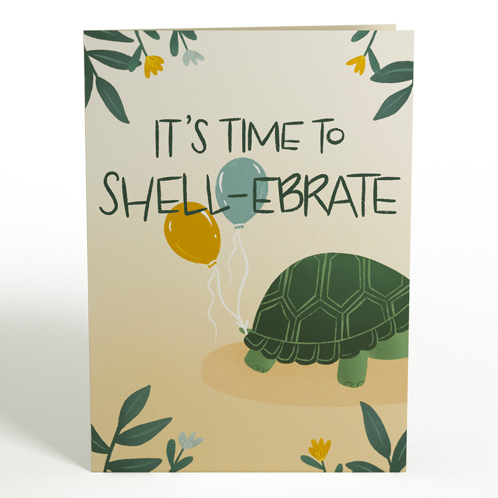 Shell-ebrate Birthday Turtle Pop-Up Card、mySite、solidvoid