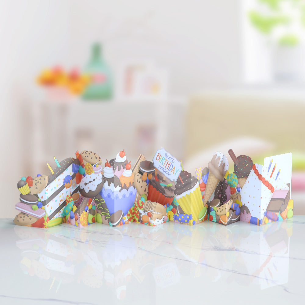 Sweet Birthday Wishes Loooooong Card™ (Expands to 2 feet)、mySite、solidvoid