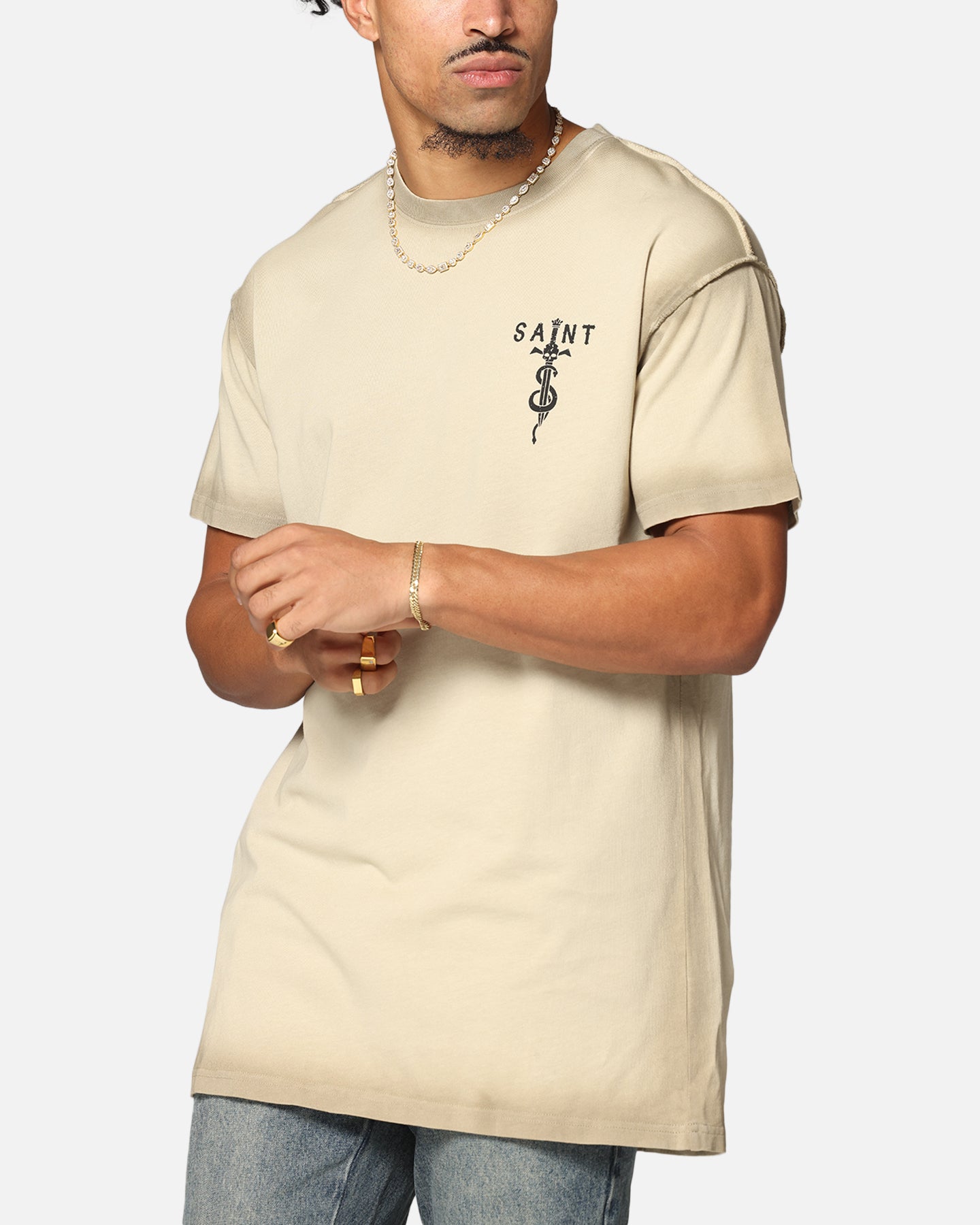 Saint Morta Daggers Lafayette T-Shirt Contrast Stone、mySite、zt4zffjzw