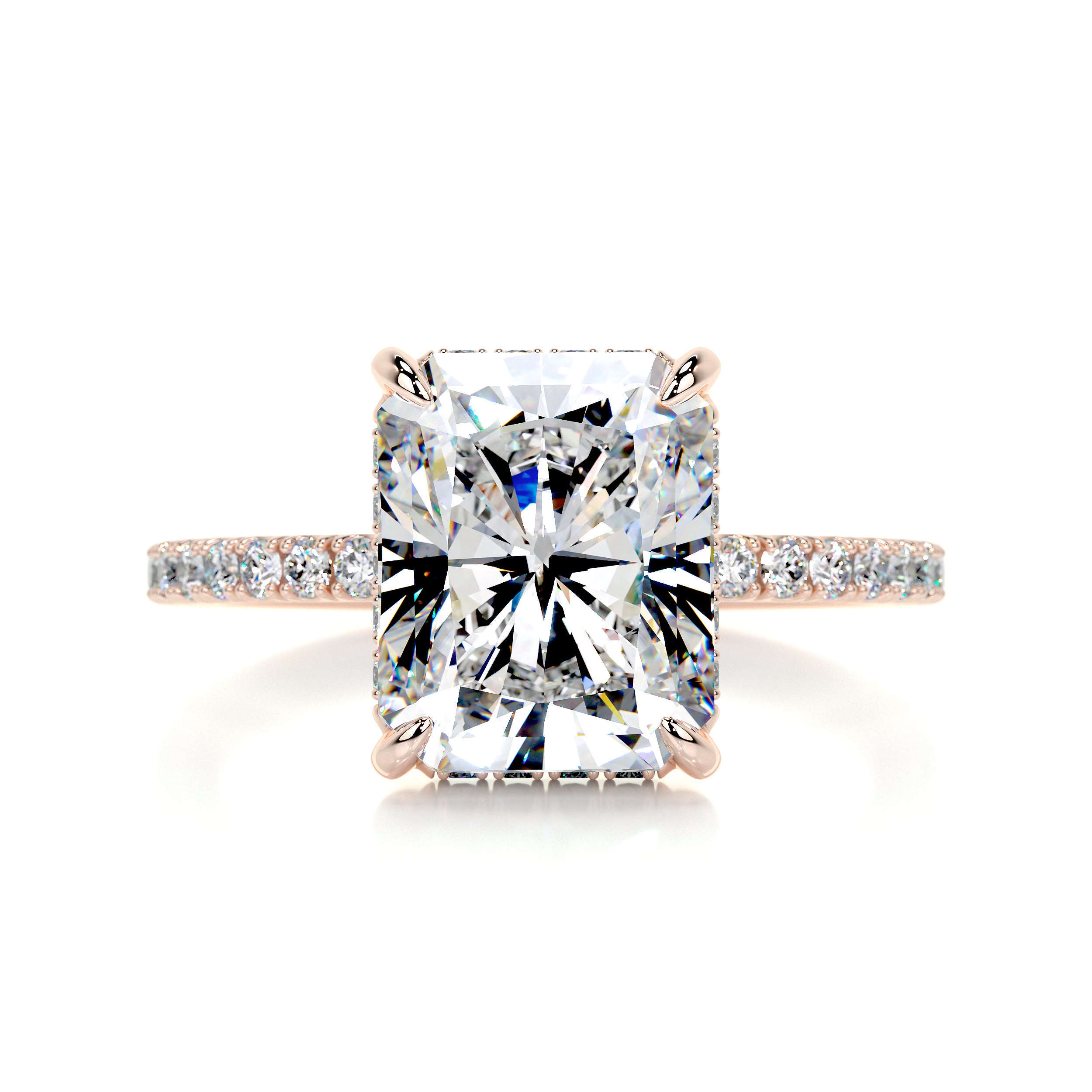 Luna Moissanite & Diamond Ring -14K Rose Gold、mySite、hinf8tx79
