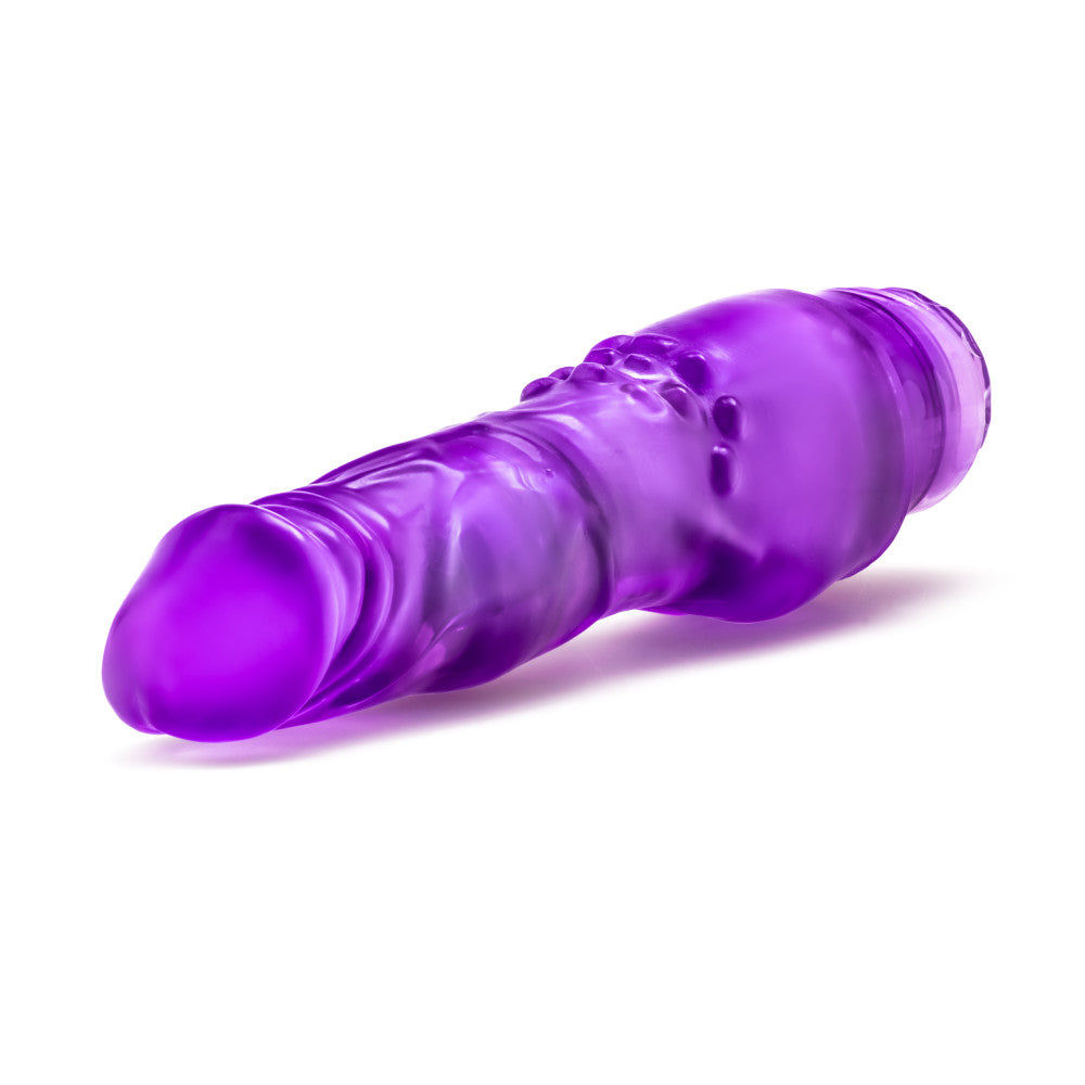 B Yours By Blush® | Vibe #4 Realistic Purple 8-Inch Long Vibrating Dildo、mySite、bottomscart