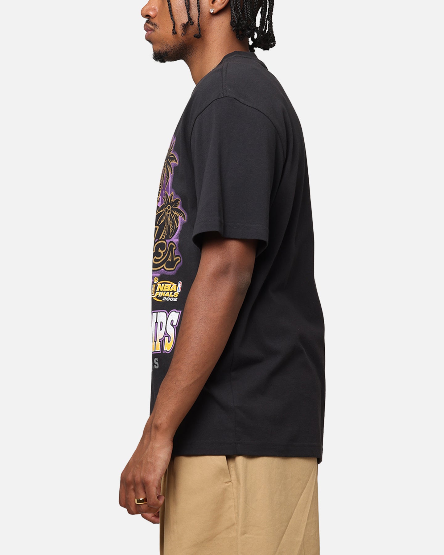 Mitchell & Ness Los Angeles Lakers '02 NBA Champs T-Shirt Faded Black、mySite、zt4zffjzw