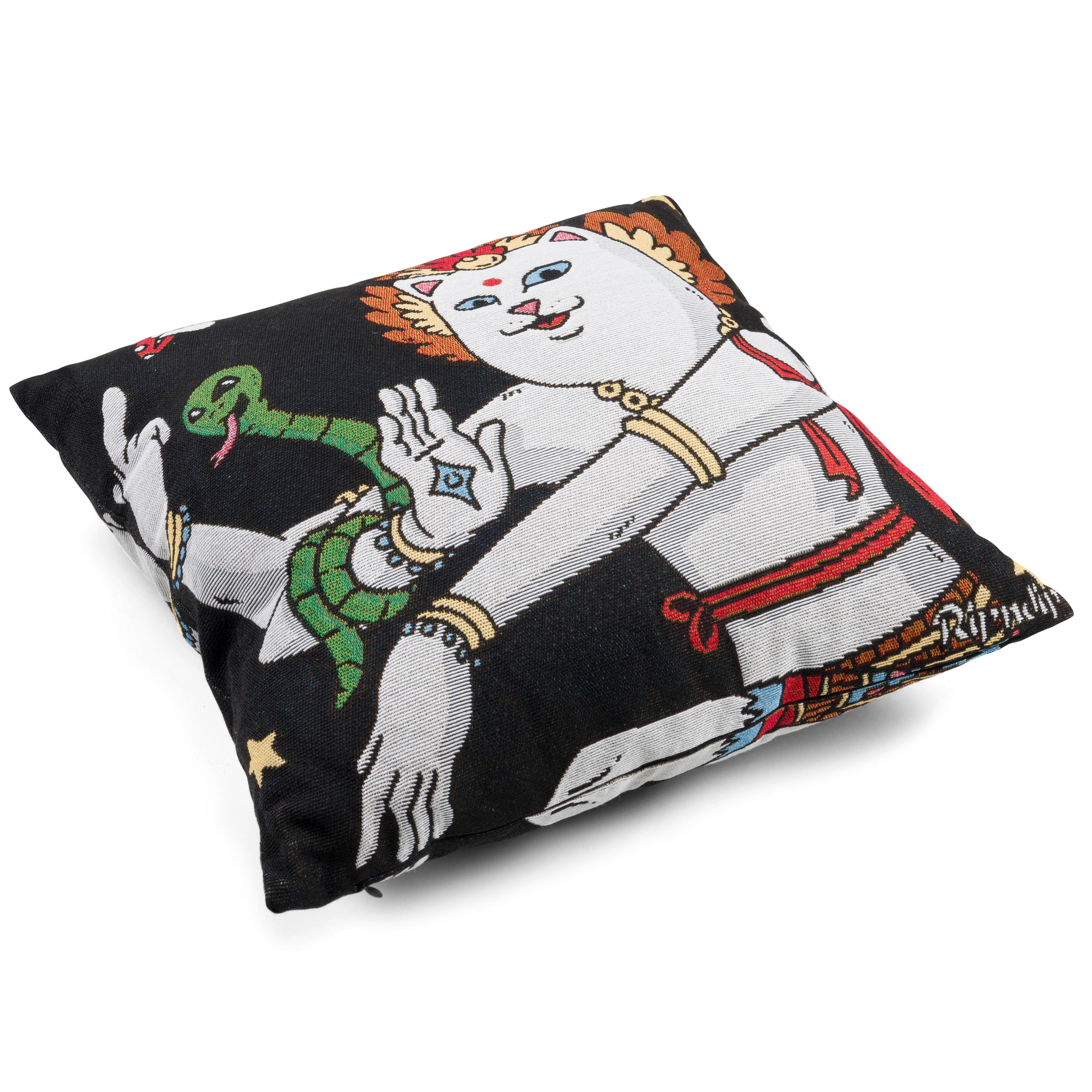  Alien Whisperer Woven Pillow (Black)、mySite、merchandisen