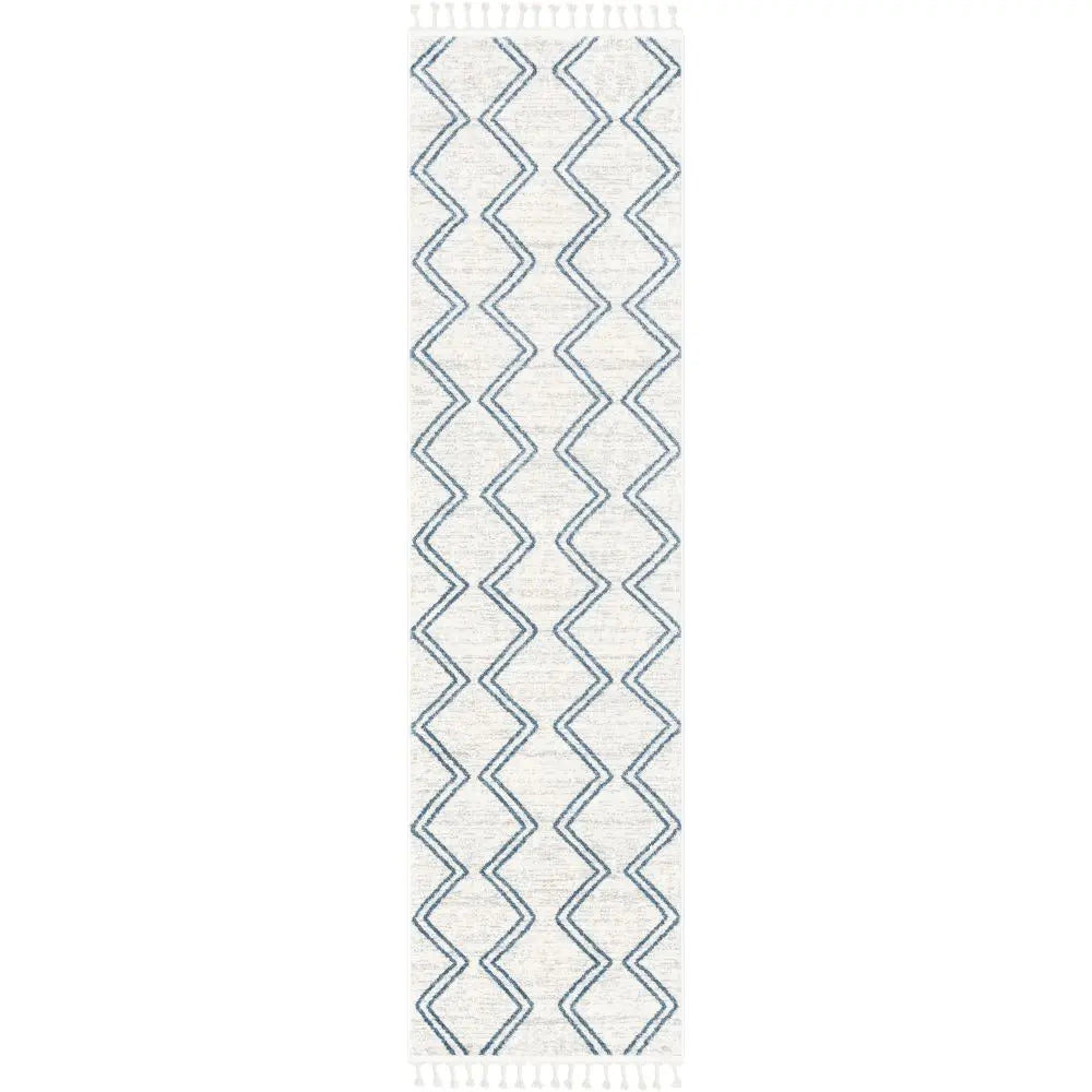 Reeve Modern Chevron Zig-Zag Blue Ivory Kids Rug、mySite、gigharbornorthrealestate