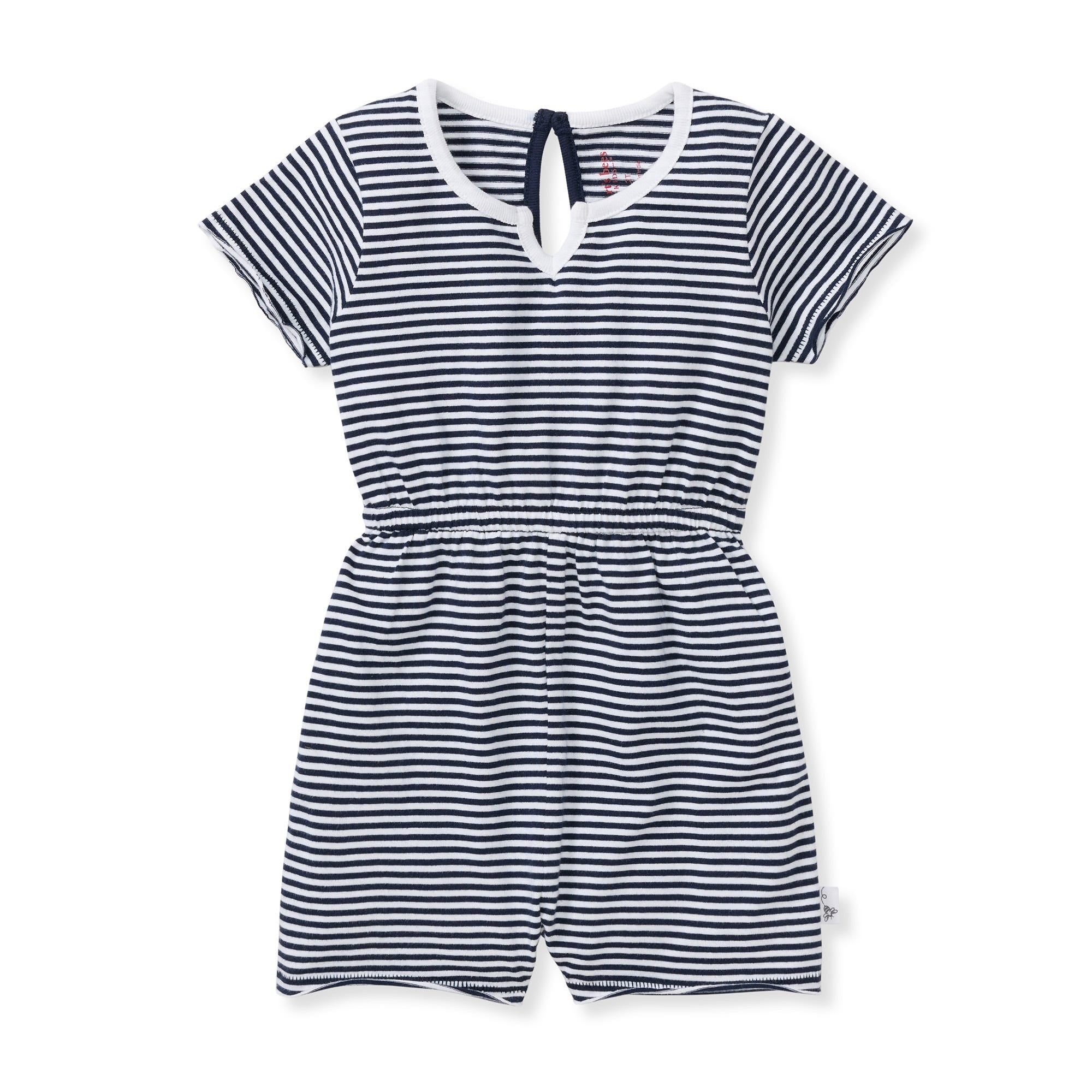  Classic Stripe Organic Cotton Girl Romper、mySite、layawaytickets