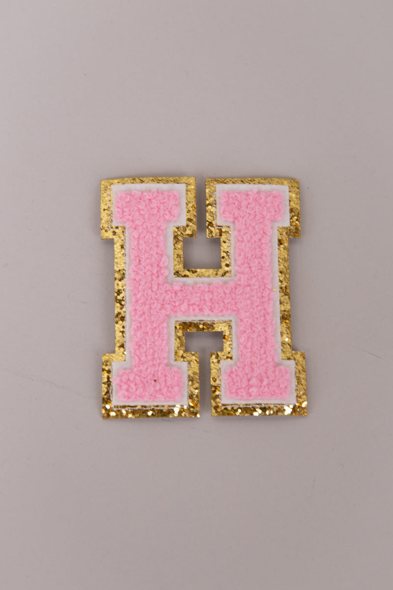 Chenille Adhesive Letter Patches- Light Pink 5.5cm、mySite、hinf8tx79