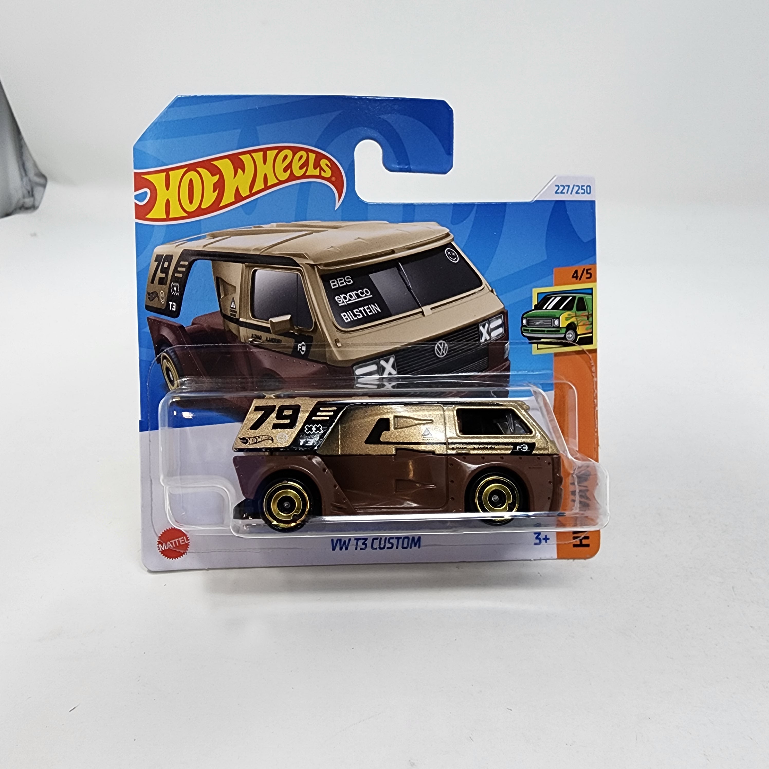 Short Card * VW T3 Custom #227 * Brown * 2024 Hot Wheels Case Q、mySite、hgirdovlk