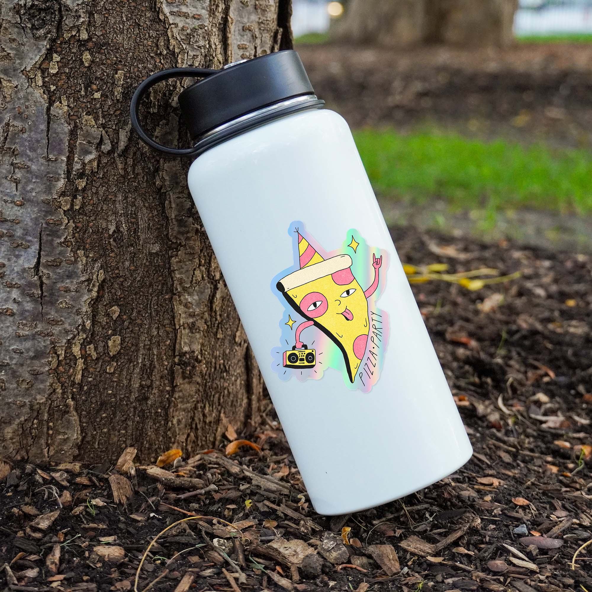  Pizza Party Holographic Sticker、mySite、ghnorth