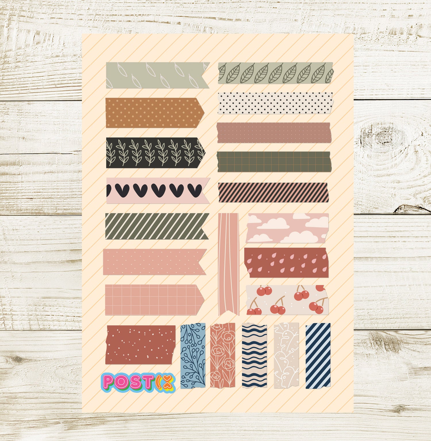 Autumn Washi Tape A6 Sticker Sheet、mySite、ghnorth