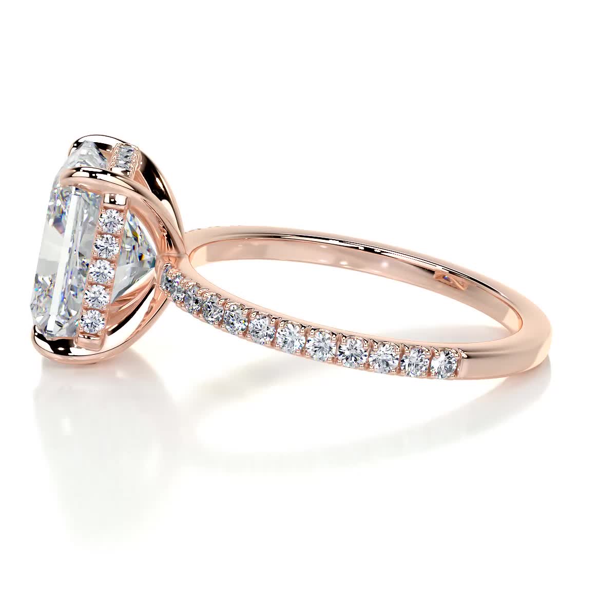 Luna Moissanite & Diamond Ring -14K Rose Gold、mySite、hinf8tx79