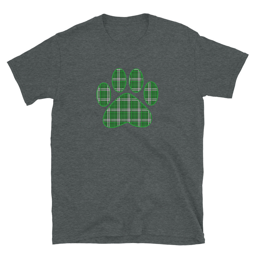 St. Patty's Paw Print Plaid T-Shirt、mySite、camillekostekn