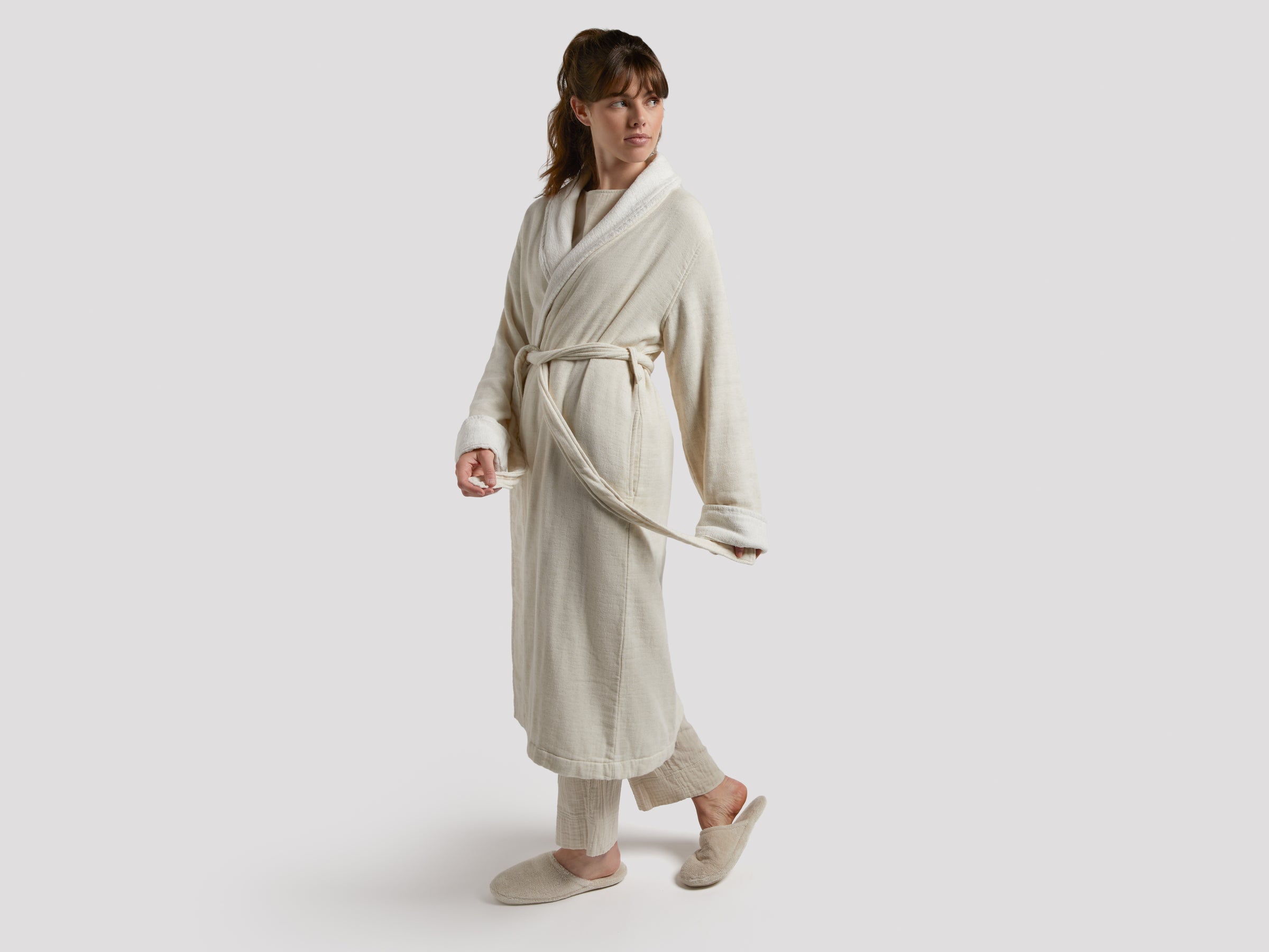  Organic Gauze Terry Robe (Natural with Cream)、mySite、sugarbowlscore