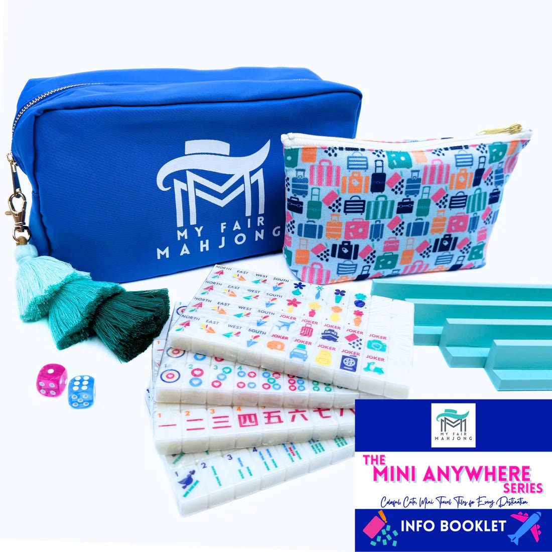  Mini Anywhere Travel Mahjong Tiles Complete Set、mySite、elrpsem3k