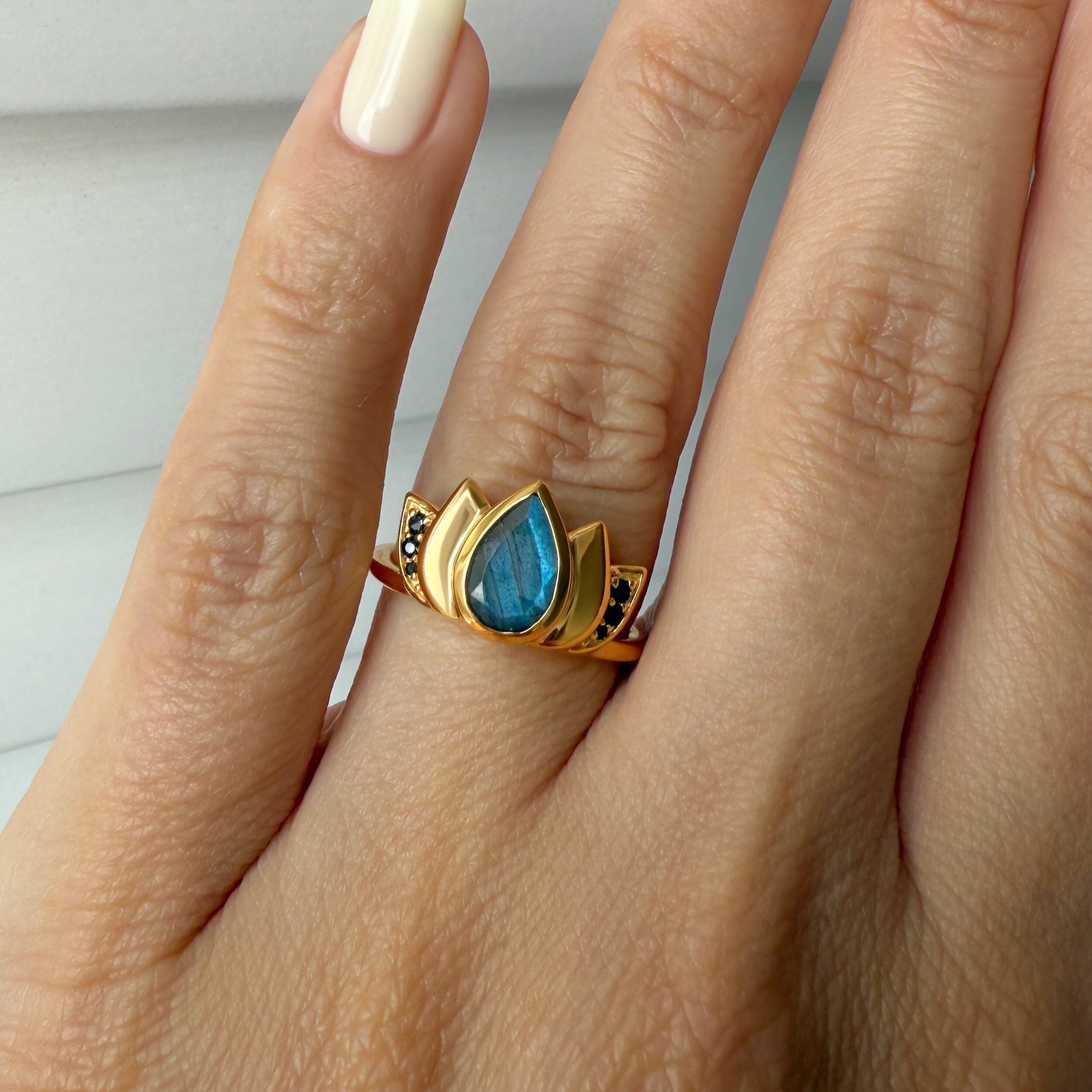 Labradorite Ring - Divine Lotus、mySite、hinf8tx79