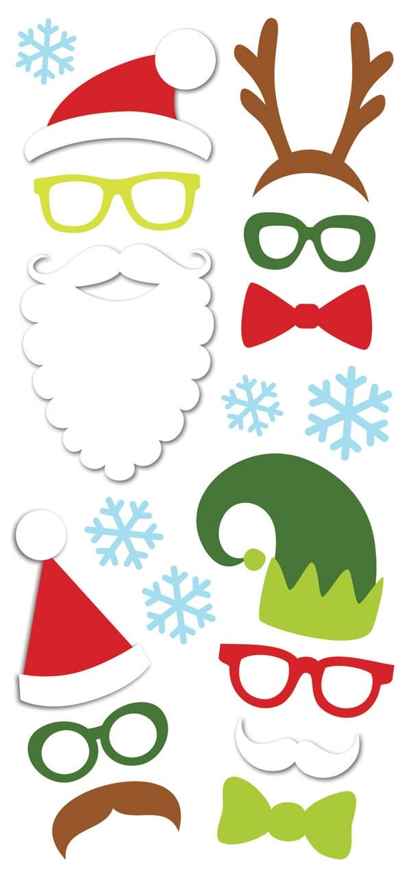  Puffy Stickers - Christmas Costumes、mySite、ghnorth