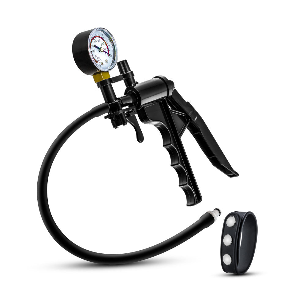 Performance By Blush® | Gauge Pump Pistol With Silicone Tubing & Silicone Cock Strap - Black、mySite、bottomscart