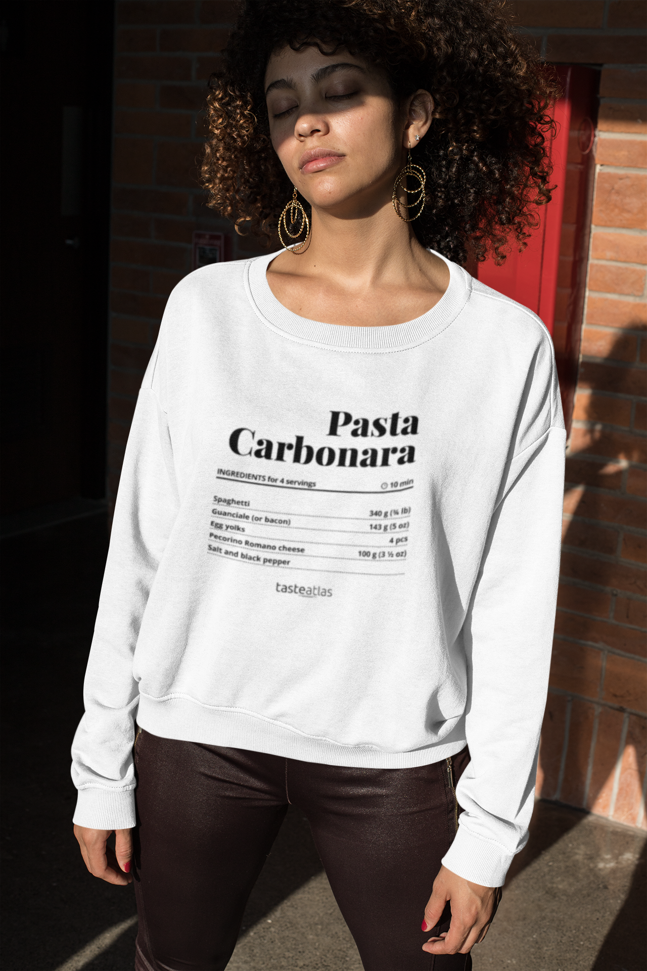 Pasta Carbonara Recipe Unisex Sweatshirt、mySite、camillekostekn