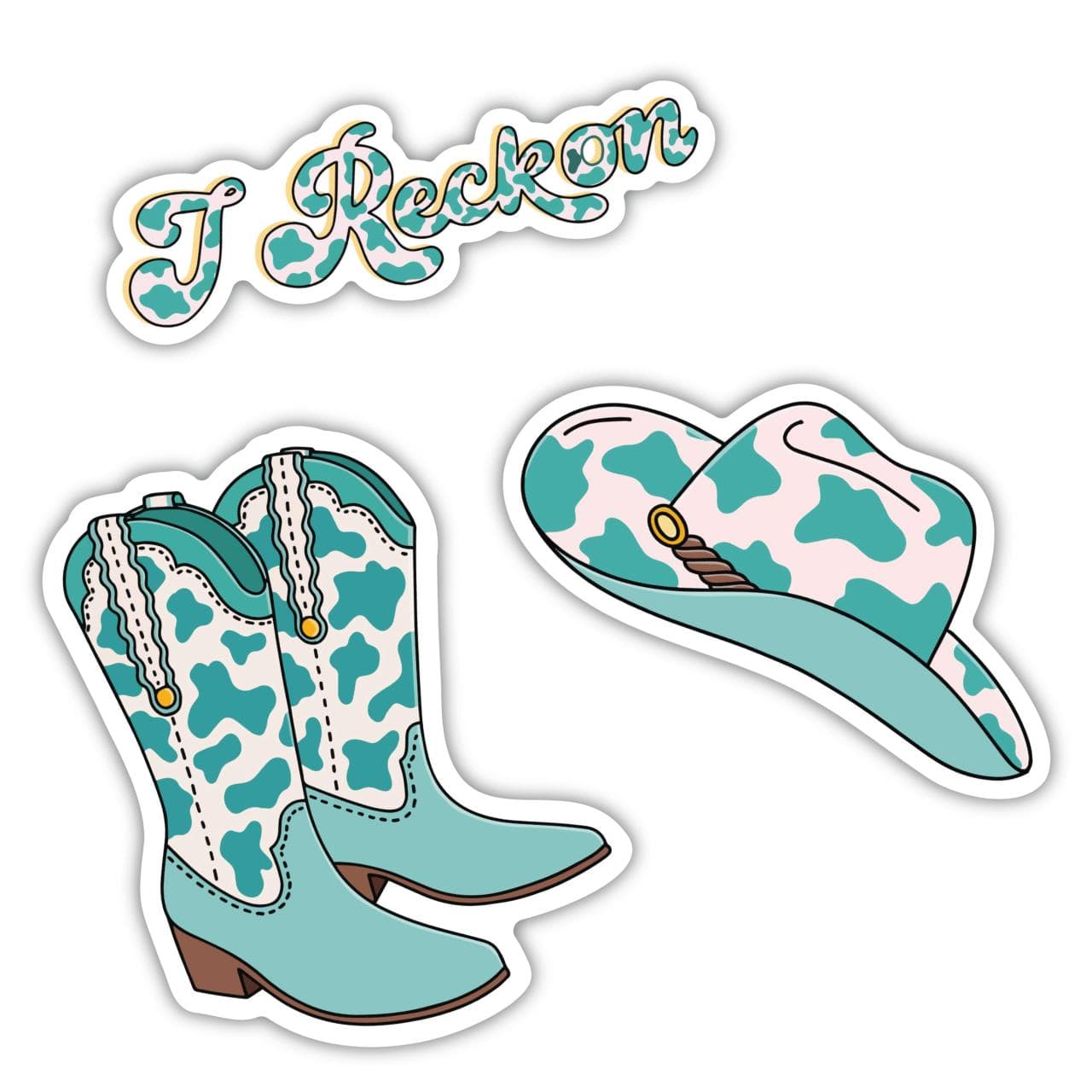  I Reckon Cow Print 3 Pack、mySite、elrpsem3k