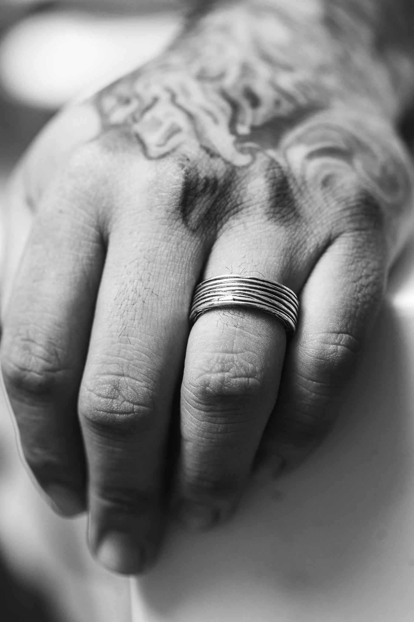  Threaded Ring in Oxidized Silver、mySite、merchandisen