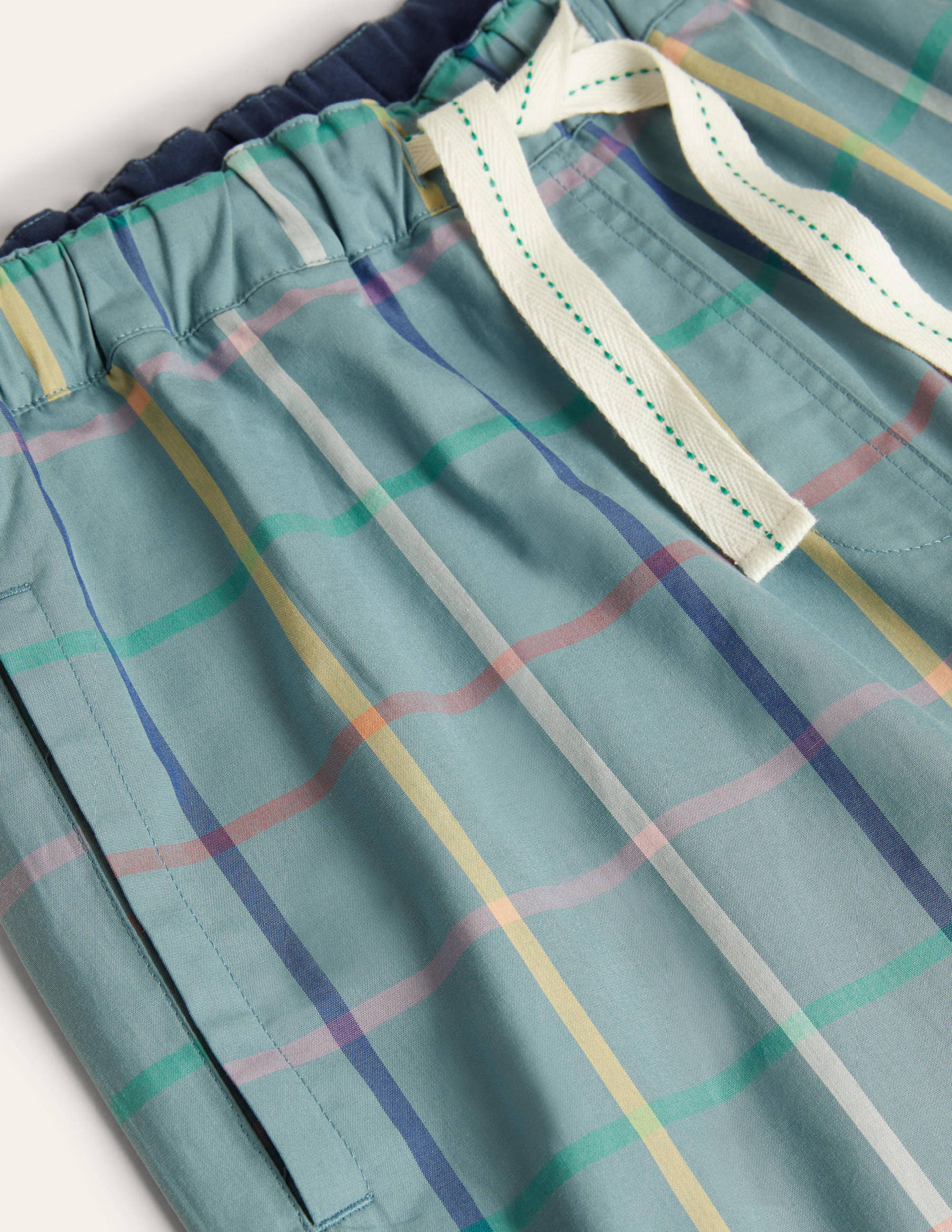  Cotton Poplin Pyjama Bottoms-Storm Blue Tattershall、mySite、ashleygrahame