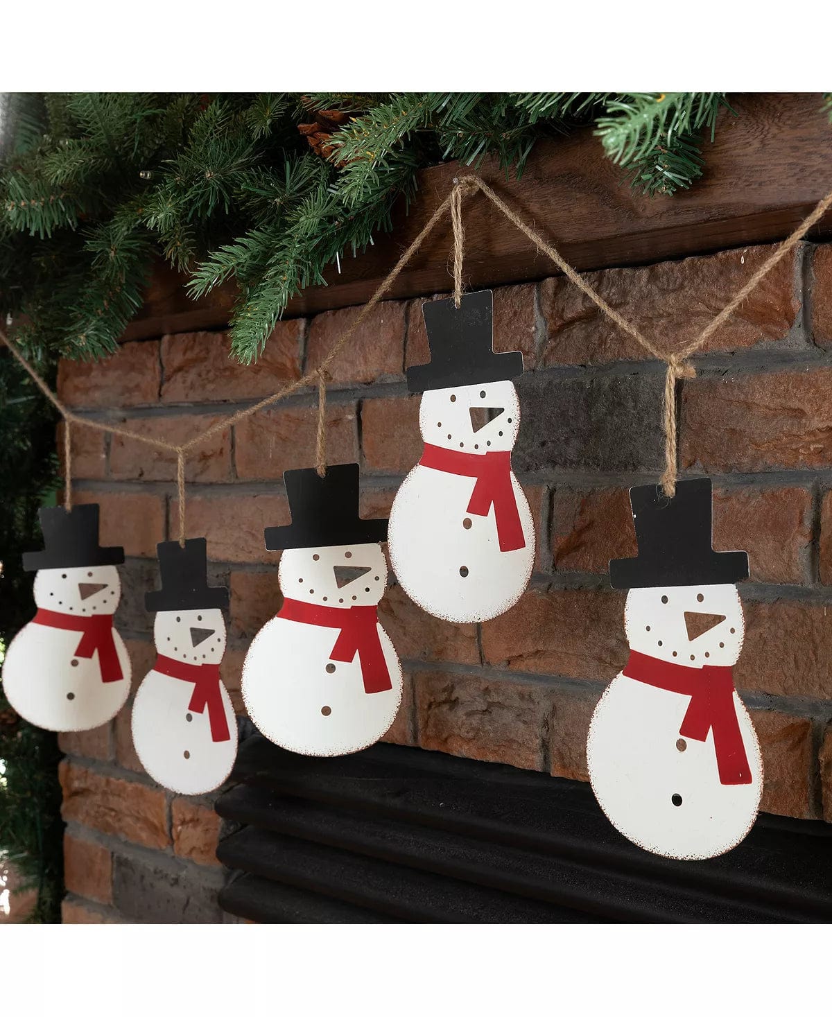 Christmas Metal Snowman Garland Imported Decoration for the Holiday Season、mySite、g9winljtr