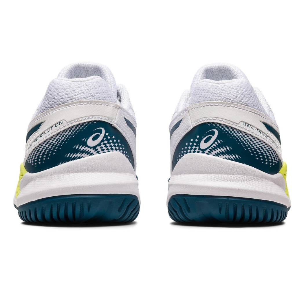 Asics Gel Resolution 9 GS Junior Tennis Shoe (White/Blue)